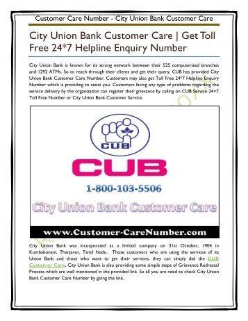 City Union Bank Customer Care