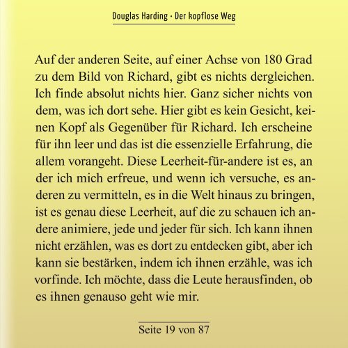 Douglas Harding - Der kopflose Weg