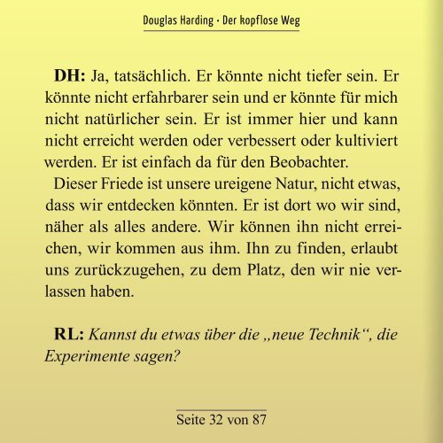 Douglas Harding - Der kopflose Weg