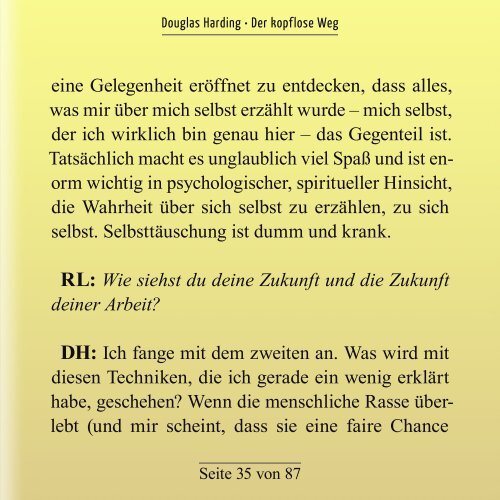 Douglas Harding - Der kopflose Weg