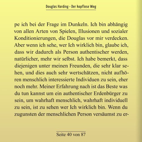 Douglas Harding - Der kopflose Weg