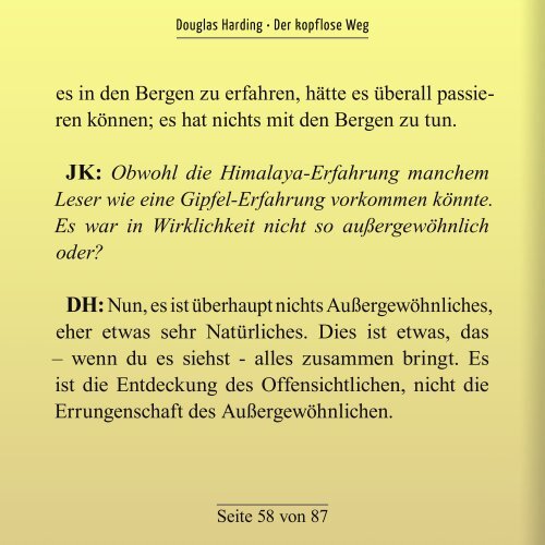 Douglas Harding - Der kopflose Weg