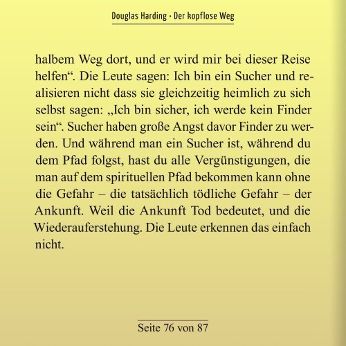 Douglas Harding - Der kopflose Weg