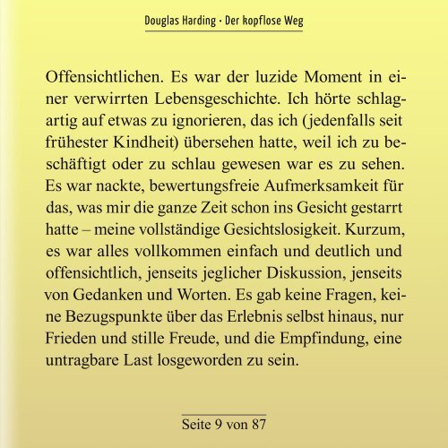 Douglas Harding - Der kopflose Weg