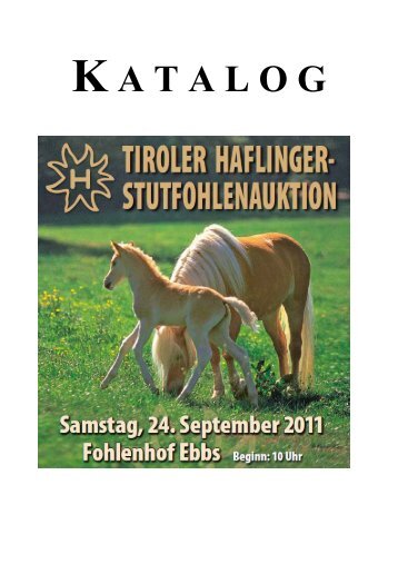 einteilung der stutfohlen 2011 - Haflinger Tirol