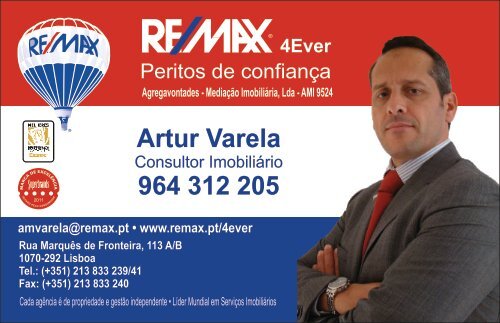 Cartão visita Artur Varela