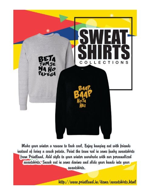 Sweatshirts Printing - Custom Sweatshirts with Photo and Name Printed Online in India