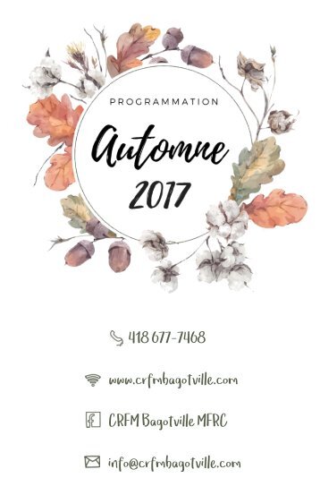Programmation Automne 2017