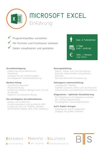 Excel Einführung