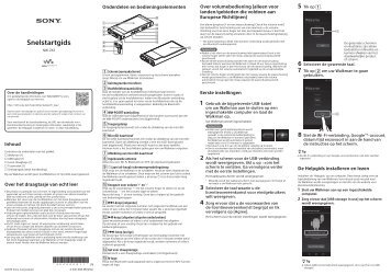 Sony NW-ZX2 - NW-ZX2 Guide de mise en route NÃ©erlandais