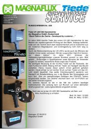 Newsletter 659 Okt.2012: UV LED Handstrahler - Magnaflux GmbH