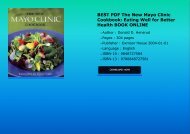 BEST PDF The New Mayo Clinic Cookbook Eating Well for Better Health BOOK ONLINE