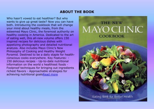 BEST PDF The New Mayo Clinic Cookbook Eating Well for Better Health BOOK ONLINE
