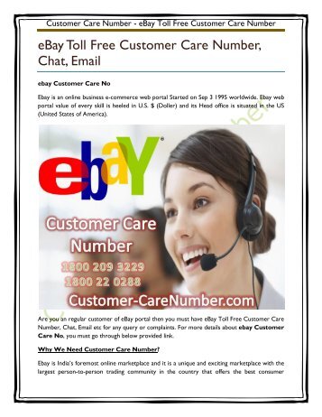 eBay Toll Free Customer Care Number