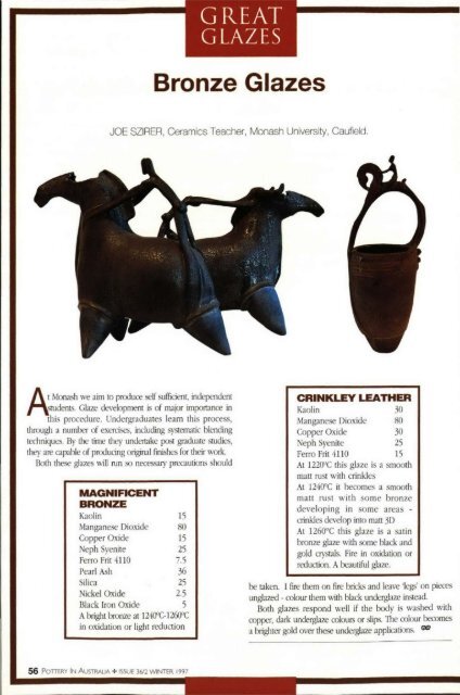 Pottery In Australia Vol 36 No 2 Winter 1997