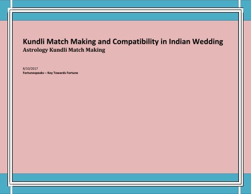 Match making Kundli India