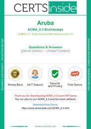 ACMA_6.3 Exam Questions