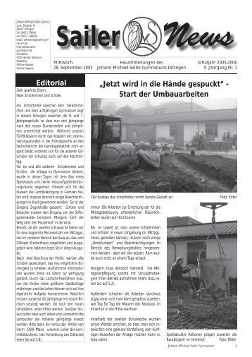 Sailer News - Johann-Michael-Sailer-Gymnasium