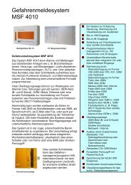 Gefahrenmeldesystem MSF 4010 - MS Mikroprozessor AG