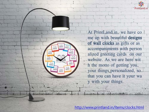 PrintLand - Buy Personalized and Customized Photo Wall Clocks Online in India