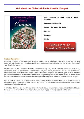Download E-Book Girl about the Globes Guide to Croatia Europe Full Collection