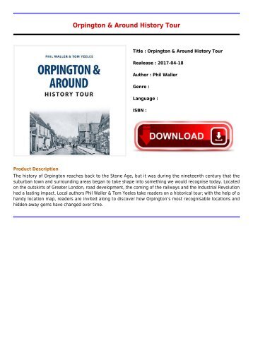 Review E-Book Orpington  Around History Tour Free Online