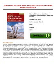 Get Free E-Book Suffolk Coast and Heath Walks  3 long-distance routes in the AONB British Long Distance New Collection