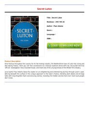 Reviews E-Book Secret Luton Premium Book Free