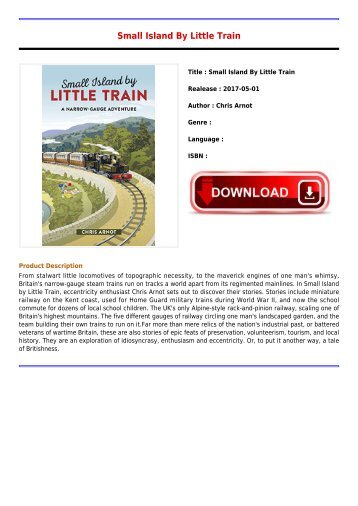 Free Downloads E-Book Small Island By Little Train Latest Books