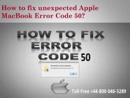 +44-800-046-5289 Fix Unexpected Apple MacBook Error Code 50