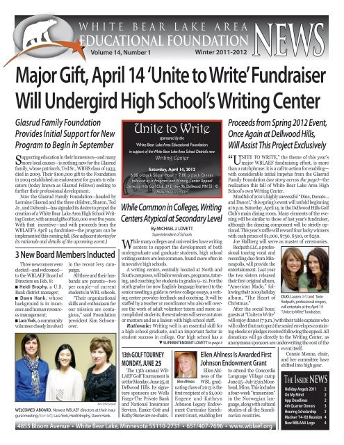 Unite to Write - White Bear Lake Area Educational Foundation