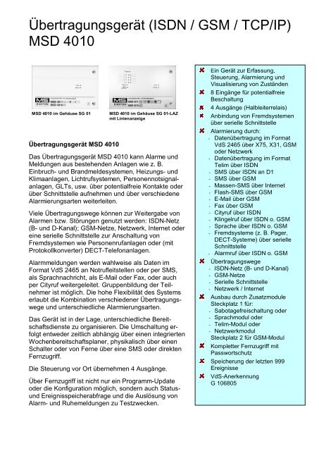 Datenblatt - MS Mikroprozessor AG