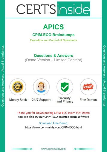 CPIM-ECO Exam Questions