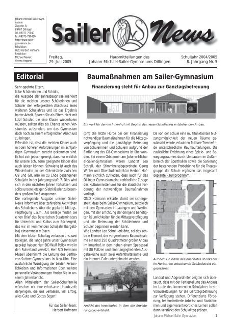 Sailer News - Johann-Michael-Sailer-Gymnasium