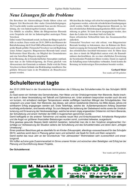 Egelner Mulde Nachrichten - Druckerei Lohmann
