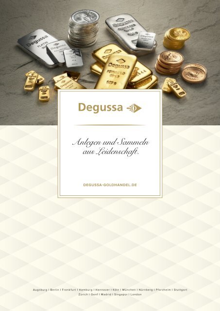 Degussa Katalog Barren und Münzen