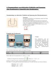 4. Zusammenhang von elektrischer Feldstärke und Spannung eines ...