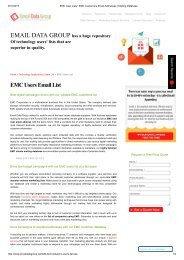 EMC Customers Email Lists