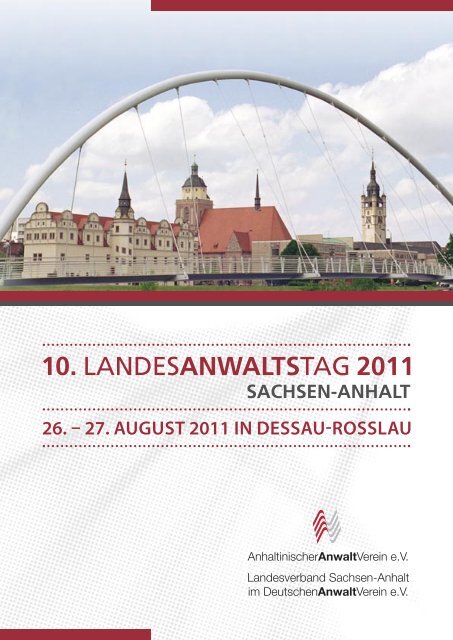 10. landesanwaltstag 2011 - Landesverband Sachsen-Anhalt im ...