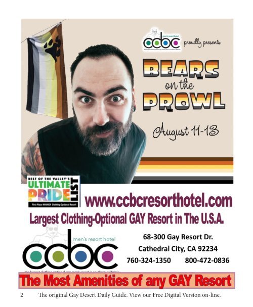 This week in Gay Palm Springs Aug 9 to Aug 15, 2017