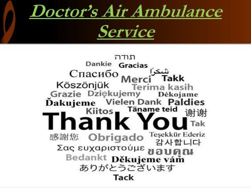 Emergency Medical Doctor’s Air Ambulance Service in Nagpur