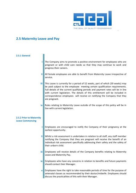 2.6 Paternity Leave and Pay