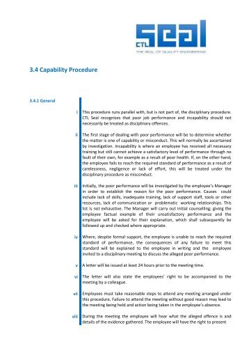 3.4 Capability Procedure