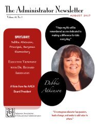 August 2017 Administrator Newsletter