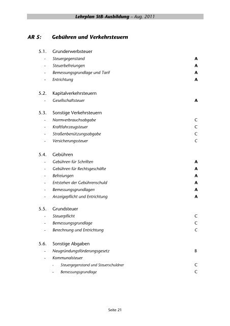 LEHRPLAN - WT-Akademie