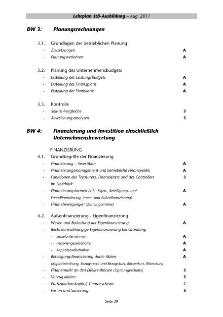 LEHRPLAN - WT-Akademie