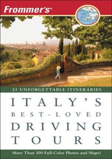 Frommer s Italy s Best-Loved Driving Tours