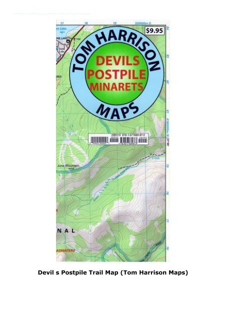 Devil s Postpile Trail Map (Tom Harrison Maps)