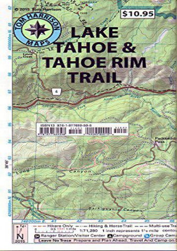 Lake Tahoe   Tahoe Rim Trails (Tom Harrison Maps)