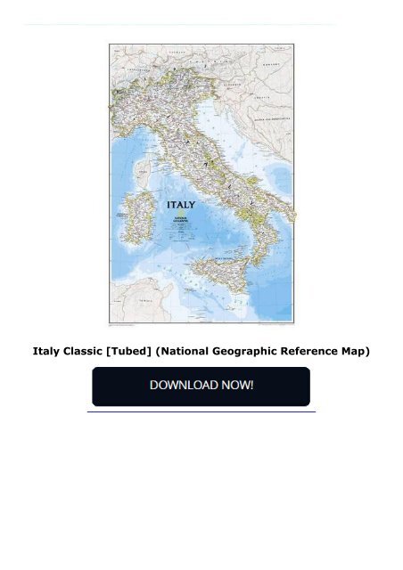 Italy Classic [Tubed] (National Geographic Reference Map)